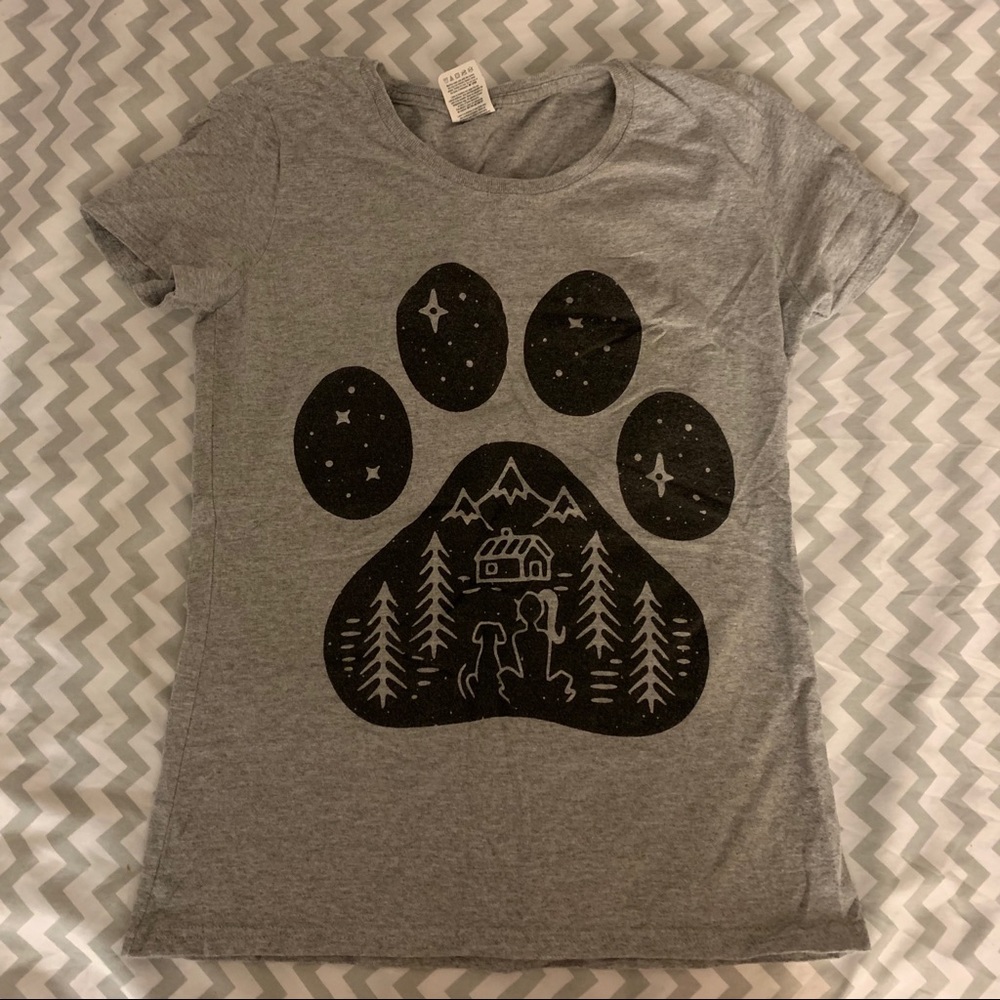 Dog camping T-shirt